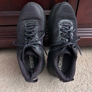 Hoka One One Bondi 8 Women’s All-Black Cushioned Athletic Sneakers